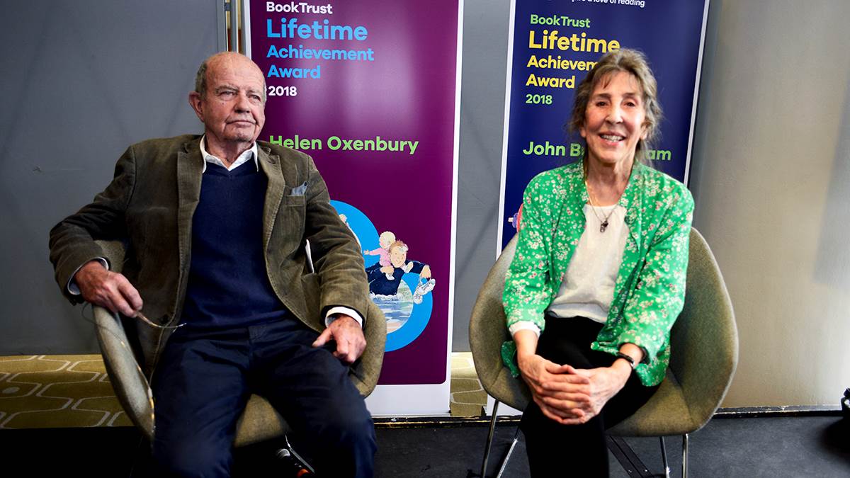 John Burningham and Helen Oxenbury at the 2018 Lifetime Achievement Award ceremony
