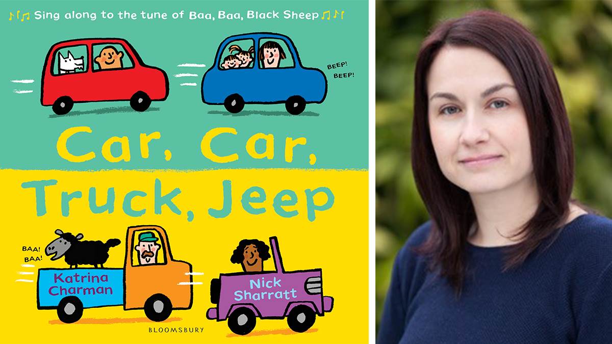 Katrina Charman and the cover of Car, Car, Truck, Jeep