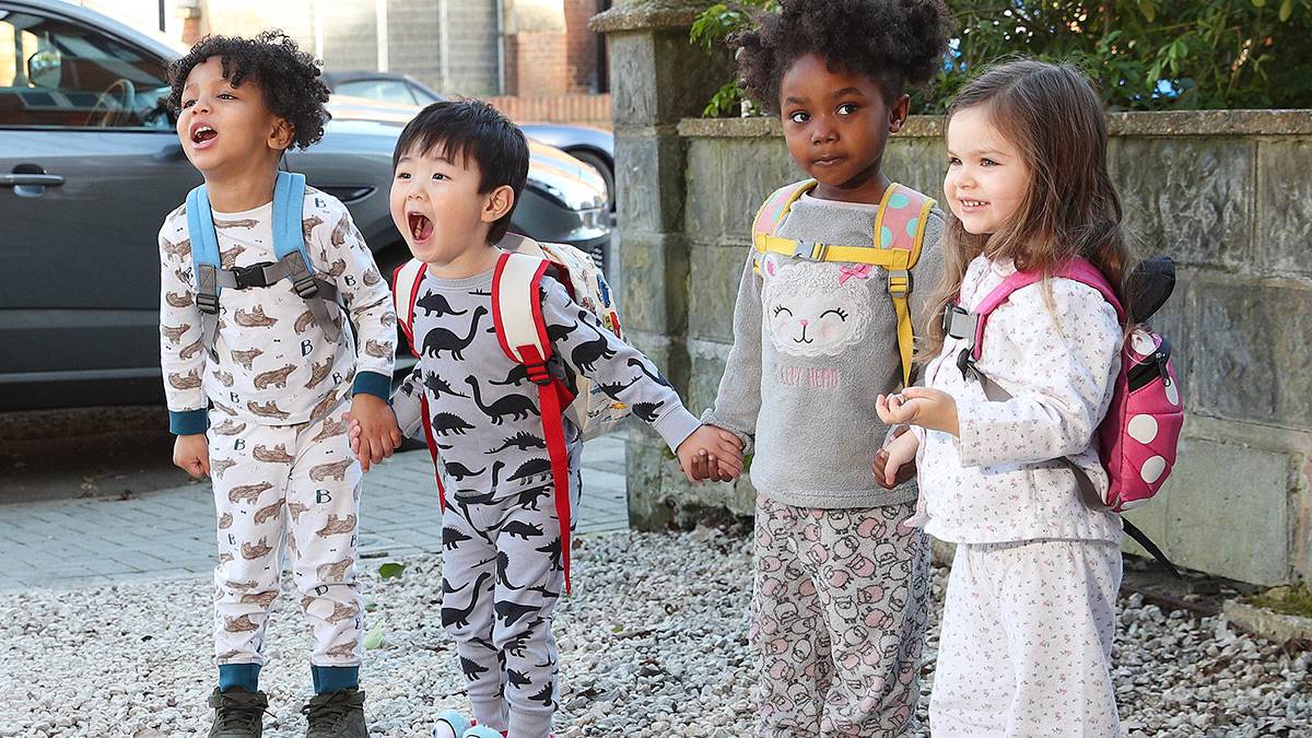 Children in pyjamas for Pyjamarama