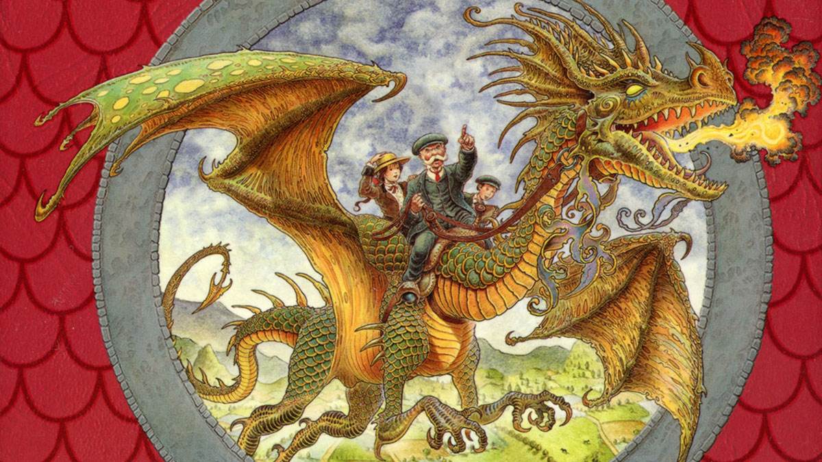 An illustration from the cover of Dragonology by Dugald A. Steer, illustrated by Wayne Anderson, Douglas Carrel and Helen Ward 