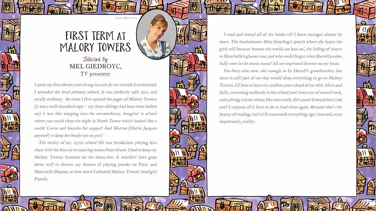 Mel Giedroyc explains why she loves First Term at Malory Towers by Enid Blyton