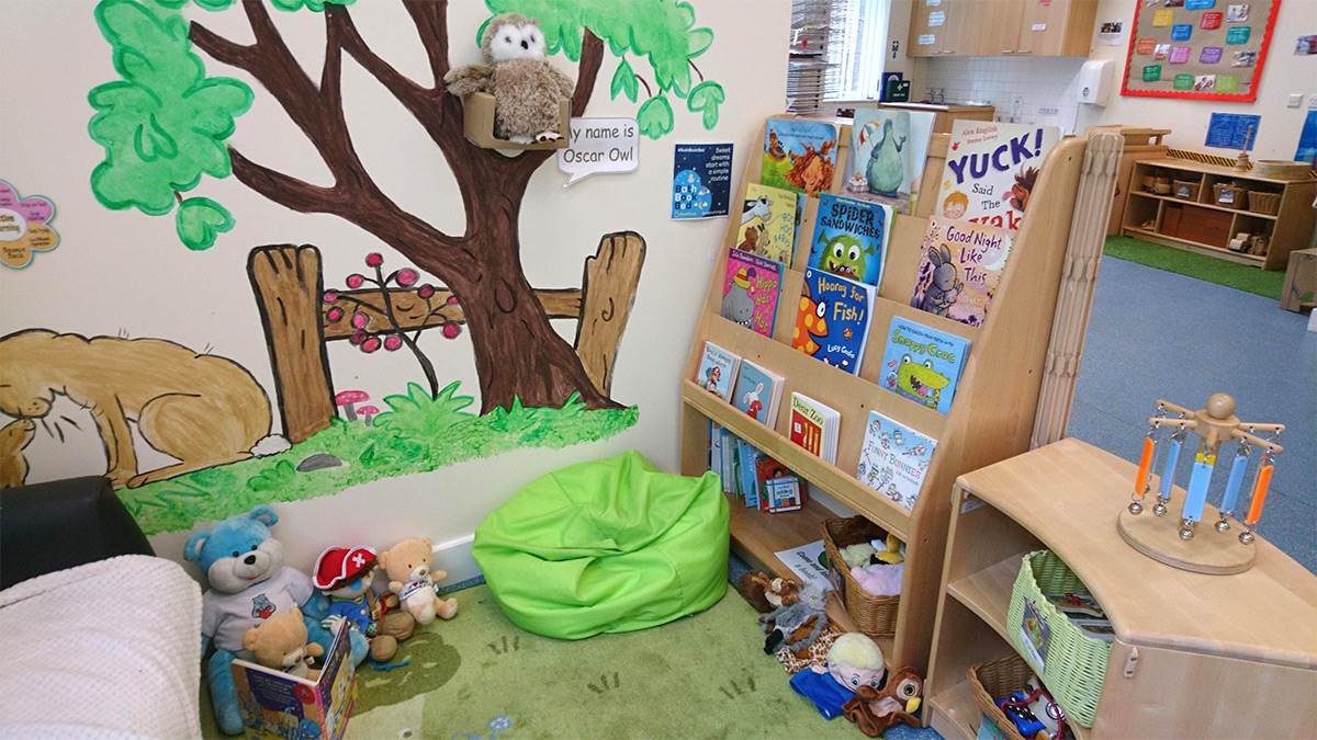 Jessica Lanham's Bookstart Corner area for families