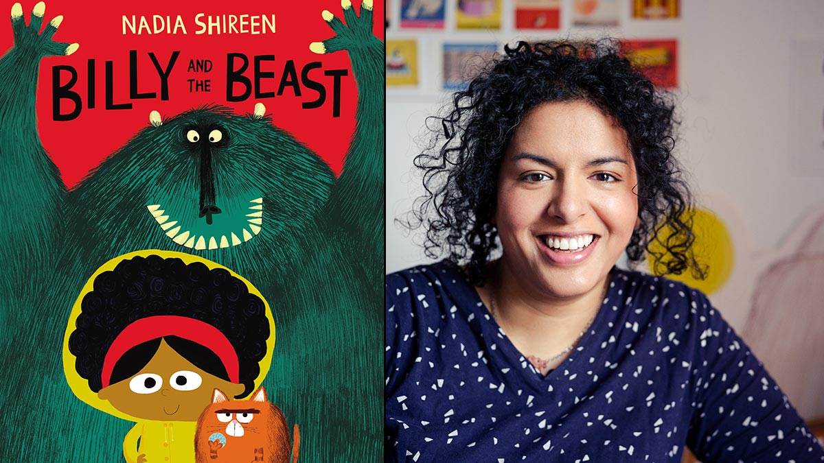 The cover of Billy and the Beast and author Nadia Shireen