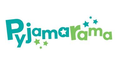 Pymamarama logo in teal and green