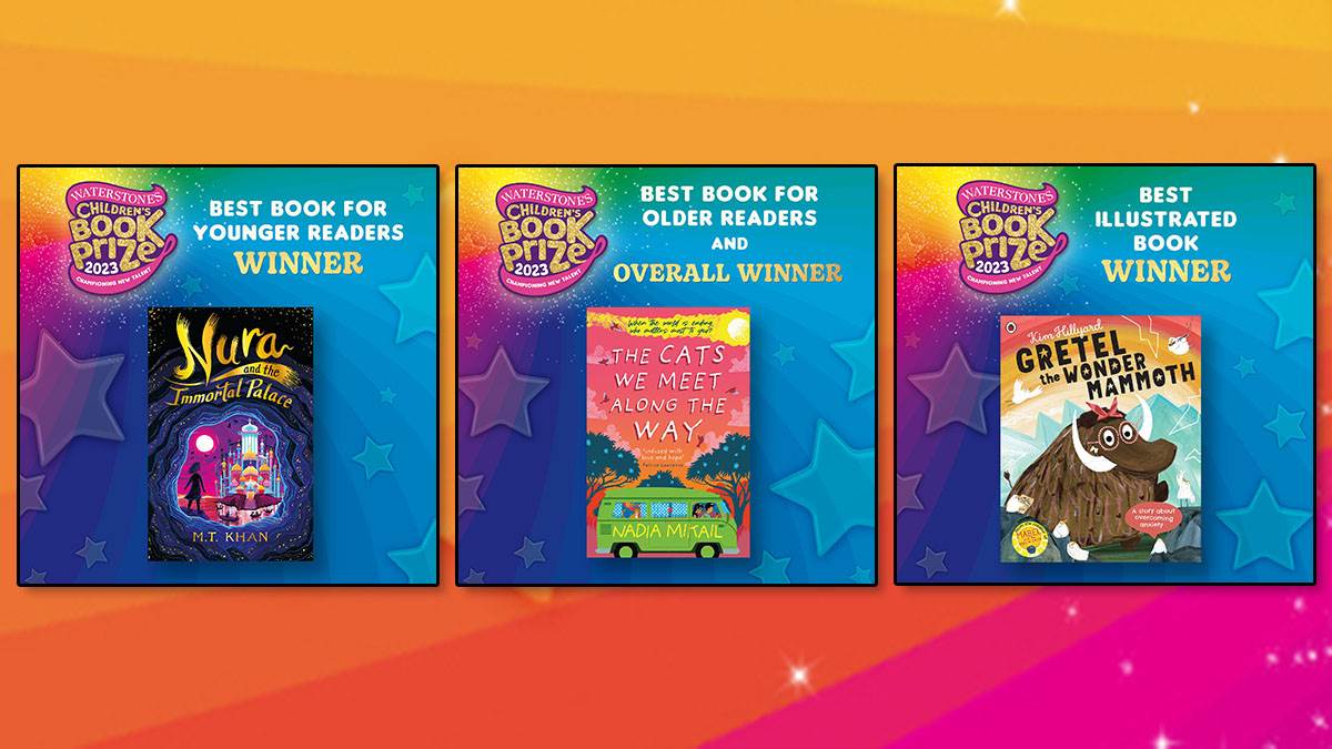 The front covers of the Waterstones Children's Book Prize 2023 winning books