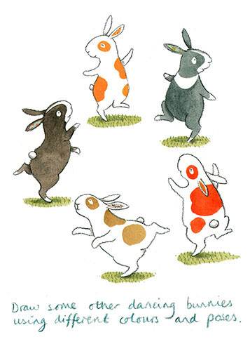 How to draw Everybunny Dance: Step eight