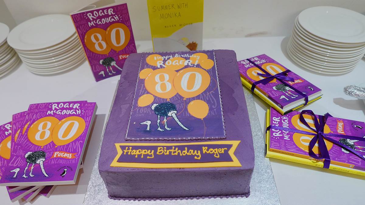 Roger McGough's birthday cake