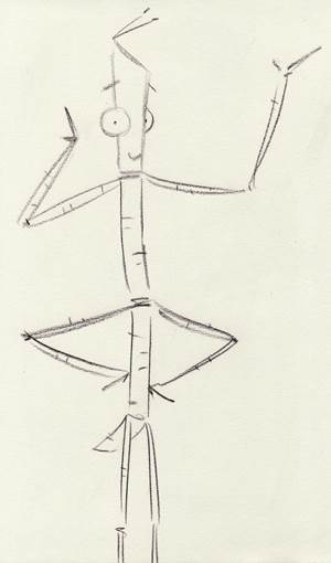 How to draw a stick insect step 5