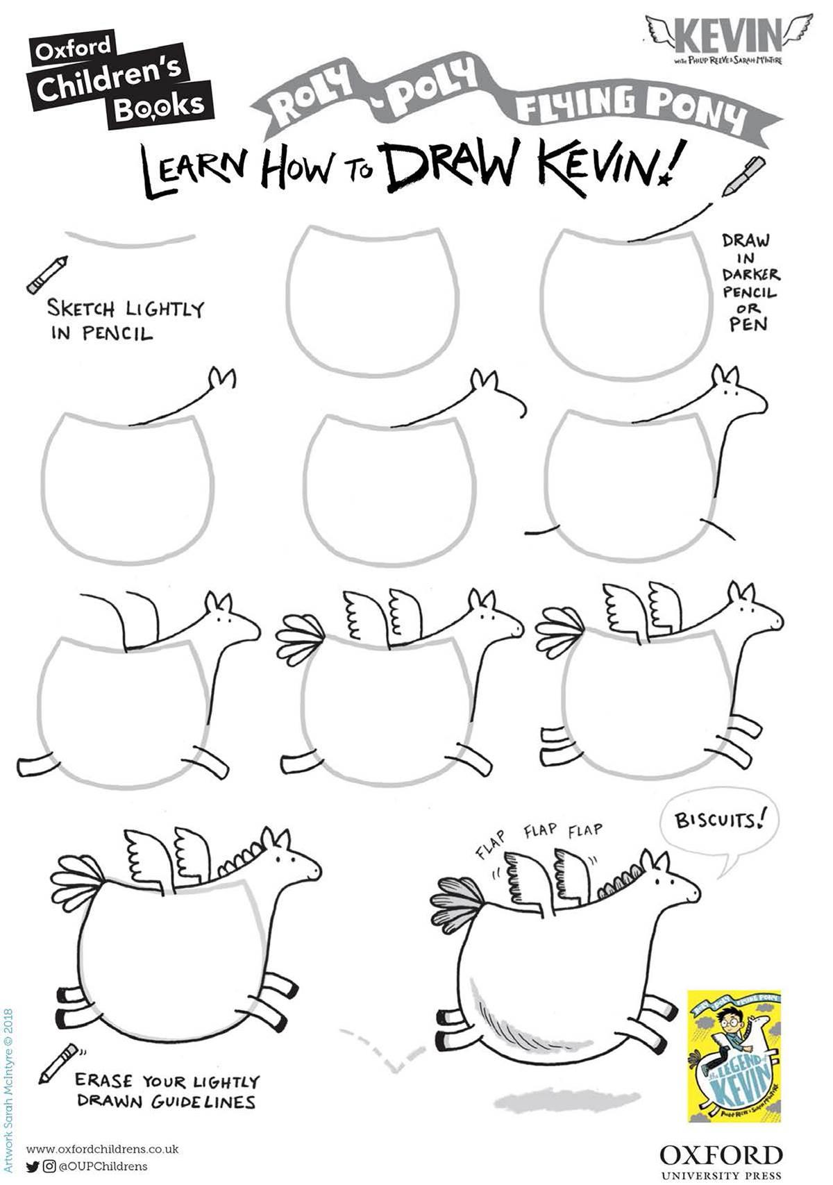 Instructions for how to draw Kevin by Sarah McIntyre