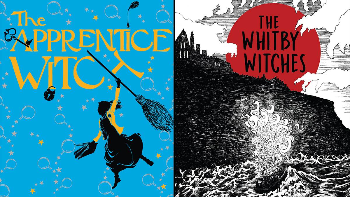 Images of the covers of The Apprentice Witch by James Nicol and The Whitby Witches by Robin Jarvis