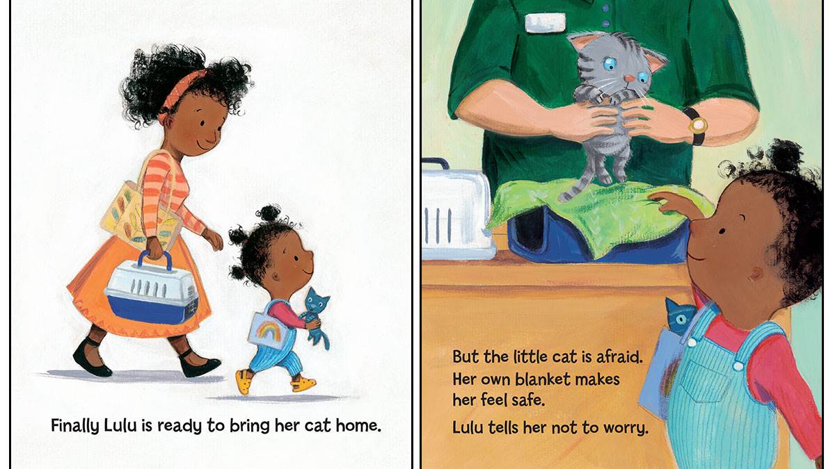 Illustrations from Lulu Gets a Cat