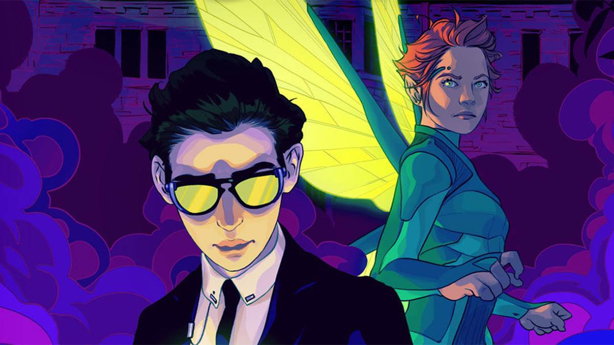 An illustration from the front cover of Artemis Fowl