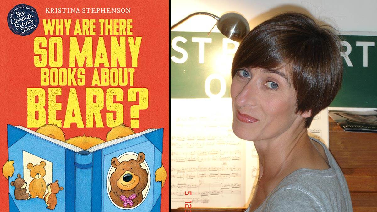 The front cover of Why Are There So Many Books About Bears and author Kristina Stephenson