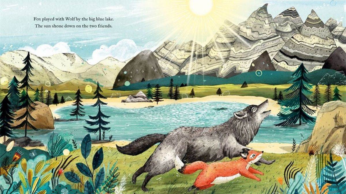 Illustration from Waiting for Wolf by Sandra Dieckmann