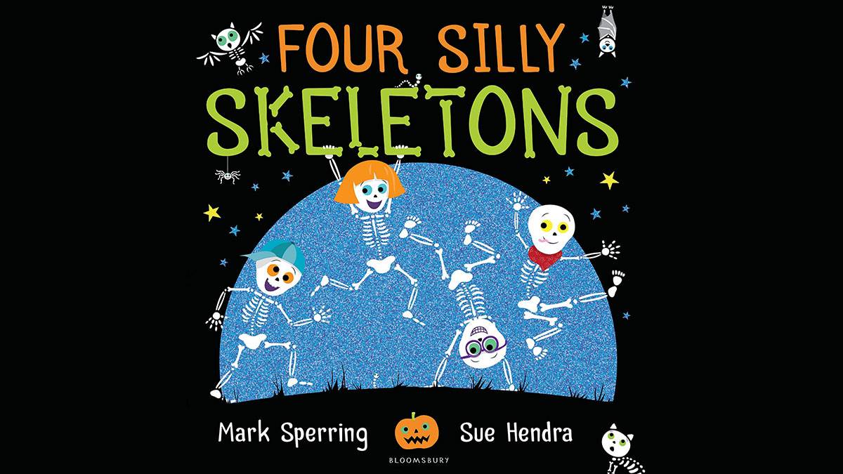 The front cover of Four Silly Skeletons