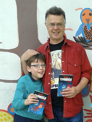 Author Jon Blake and his son Jordi