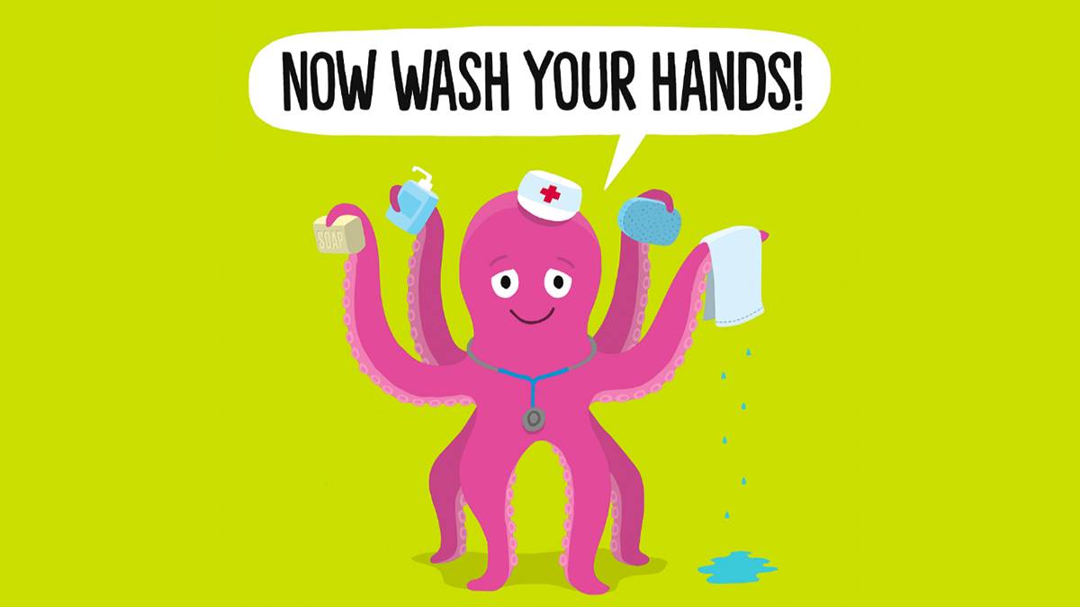 The front cover of Now Wash Your Hands by Matt Carr