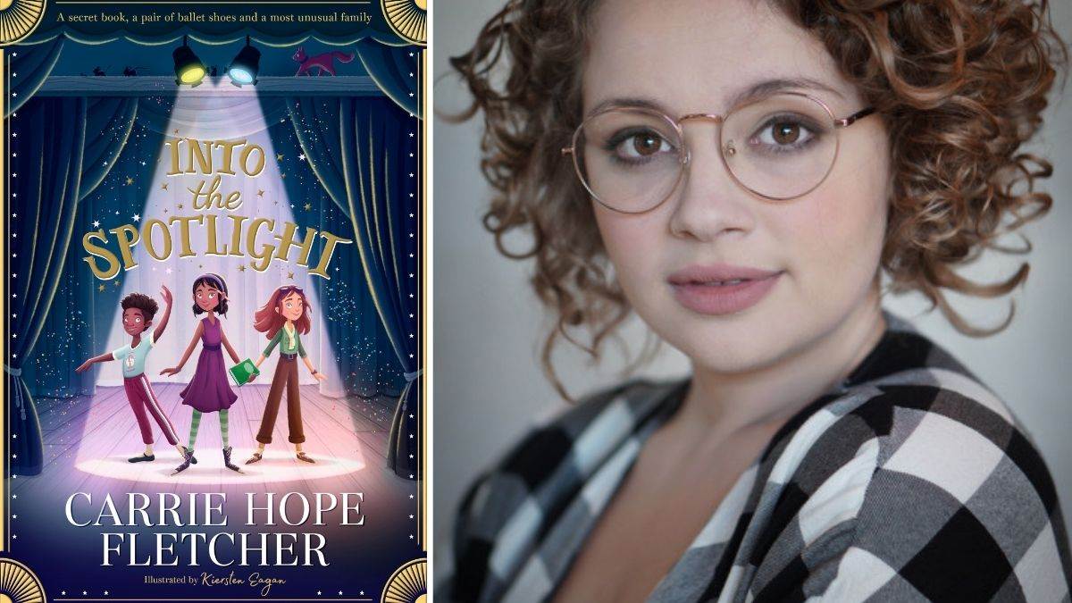 Carrie Hope Fletcher and the cover of Into the Spotlight