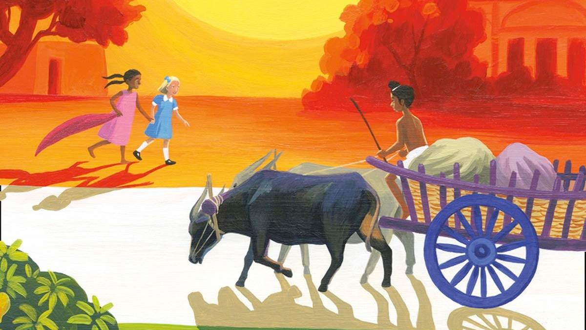 Illustration from The Wheel of Surya by Jamila Gavin