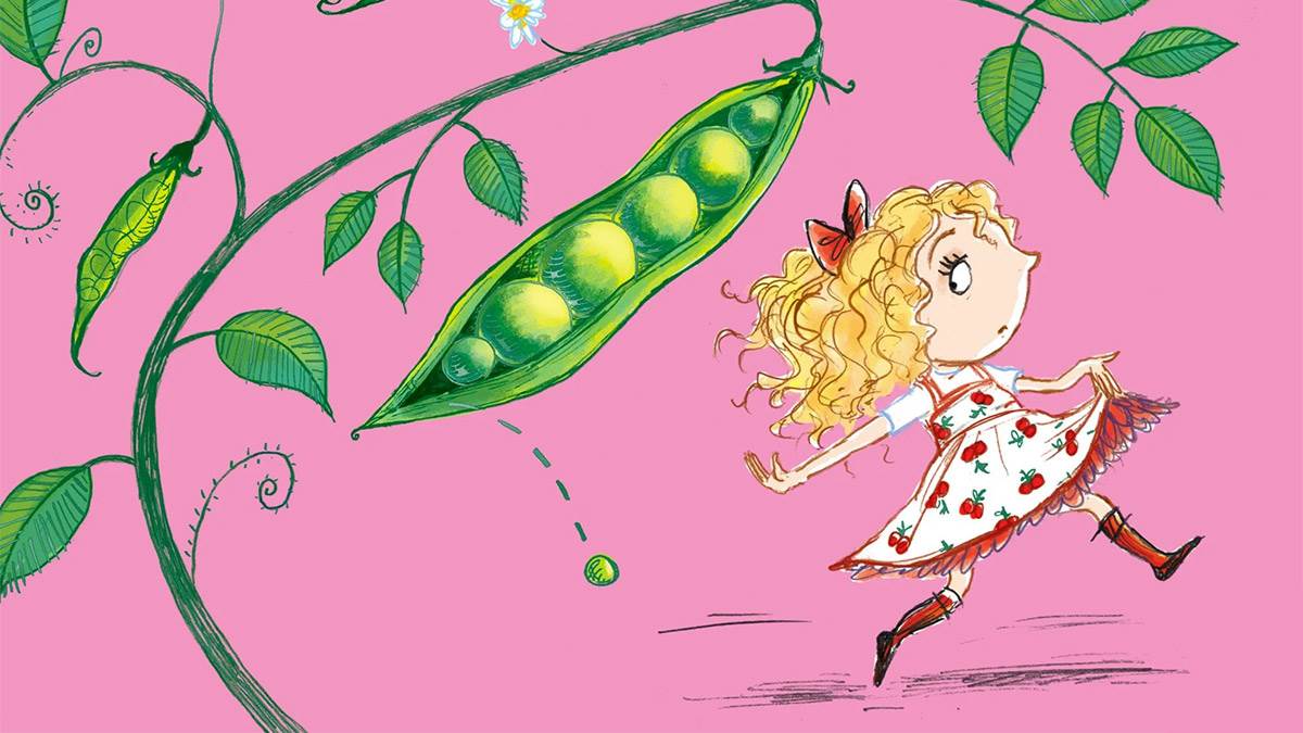 The front cover of The Princess and the Peas
