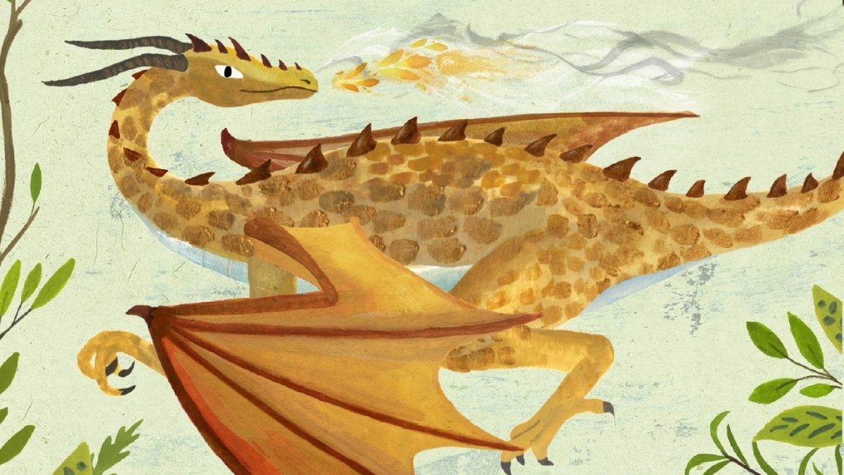 Illustration from Darwin's Dragons by Lindsay Galvin