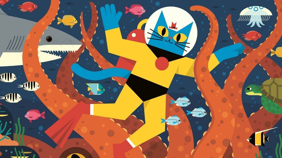 Illustration from Professor Astrocat's Deep Sea Voyage by Dr Dominic Walliman and Ben Newman
