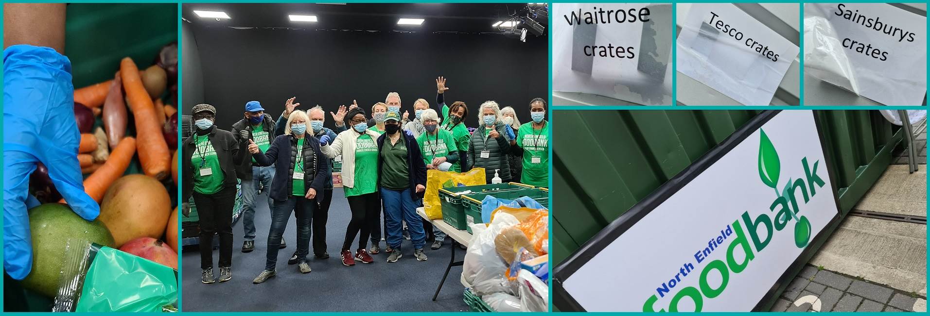 Photos from North Enfield Food Bank courtesy of Onjali Q. Raúf