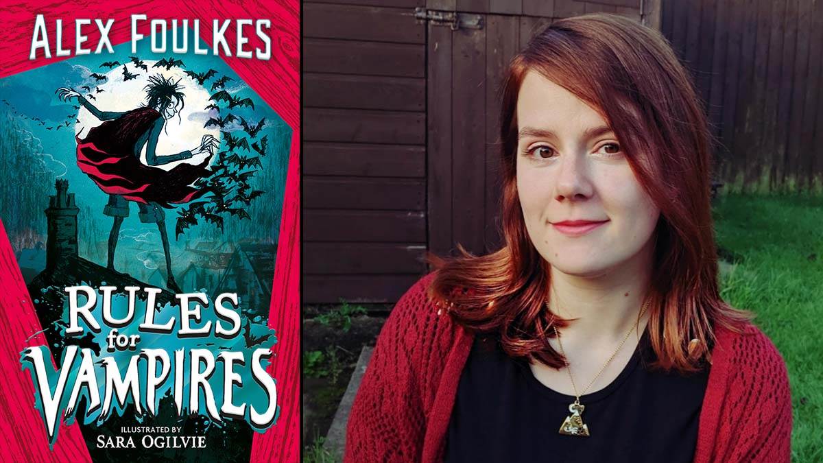The front cover of Rules for Vampires and a photo of author Alex Foulkes
