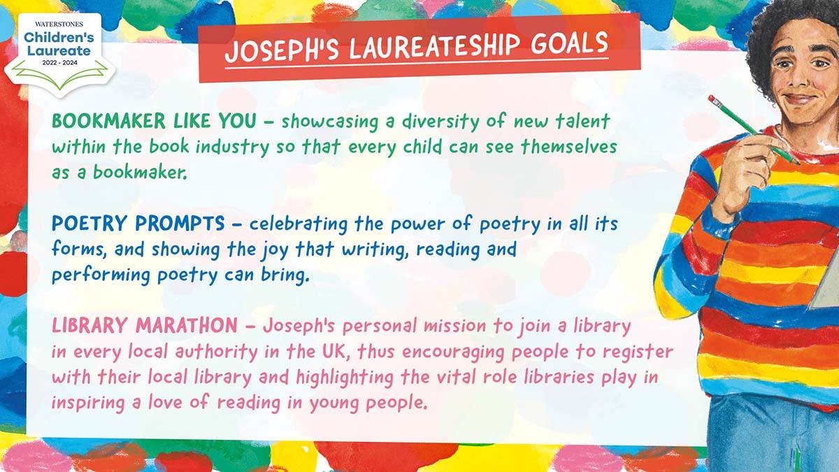 Joseph Coelho shares what he'll be getting up to as Waterstones Children's Laureate 2022-2024