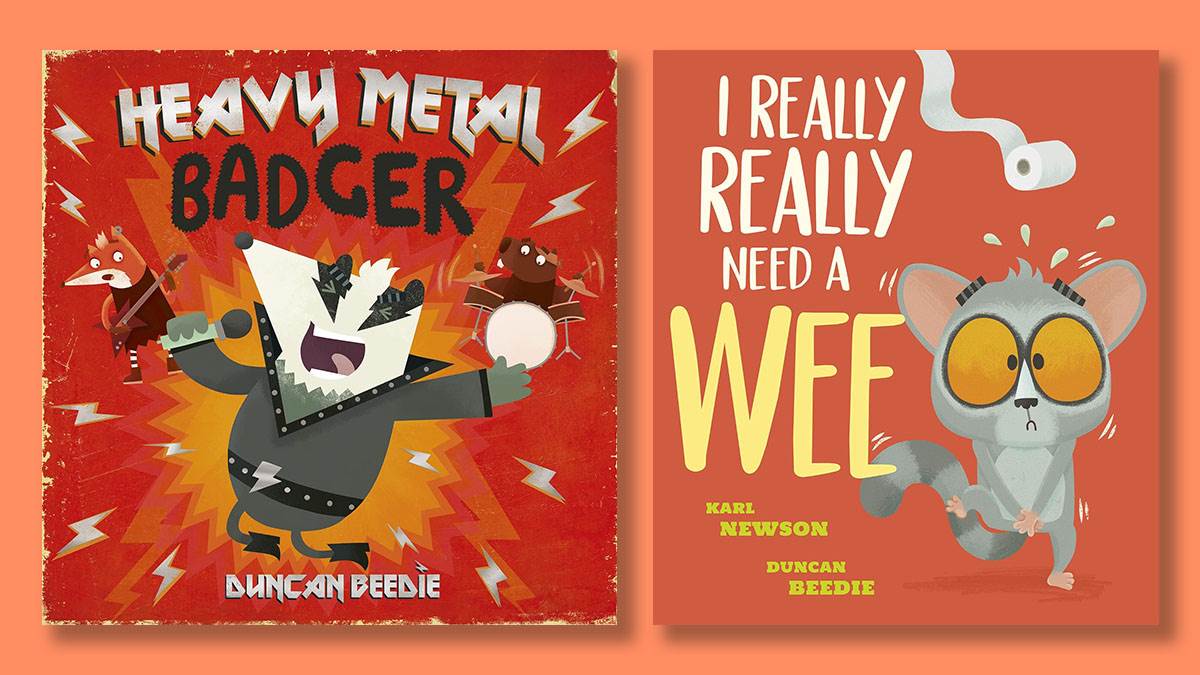 The front covers of Heavy Metal Badger and I Really Really Need a Wee