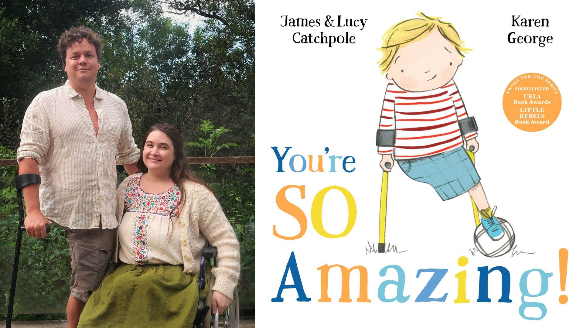 James and Lucy Catchpole and the cover of You're So Amazing 