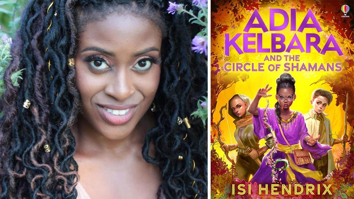 A photo of Isi Hendrix and the front cover of Adia Kelbara and the Circle of Shamans