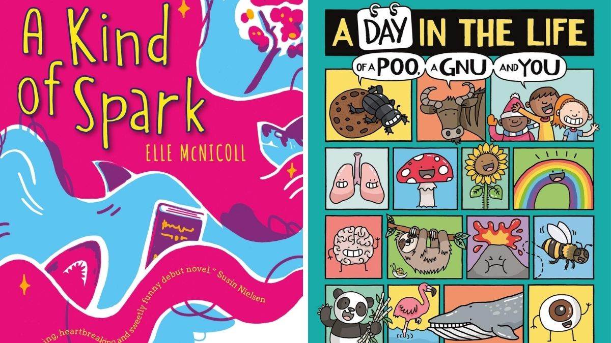 The 2021 Blue Peter Book Awards winner, A Kind of Spark and A Day In The Life Of A Poo, A Gnu And You