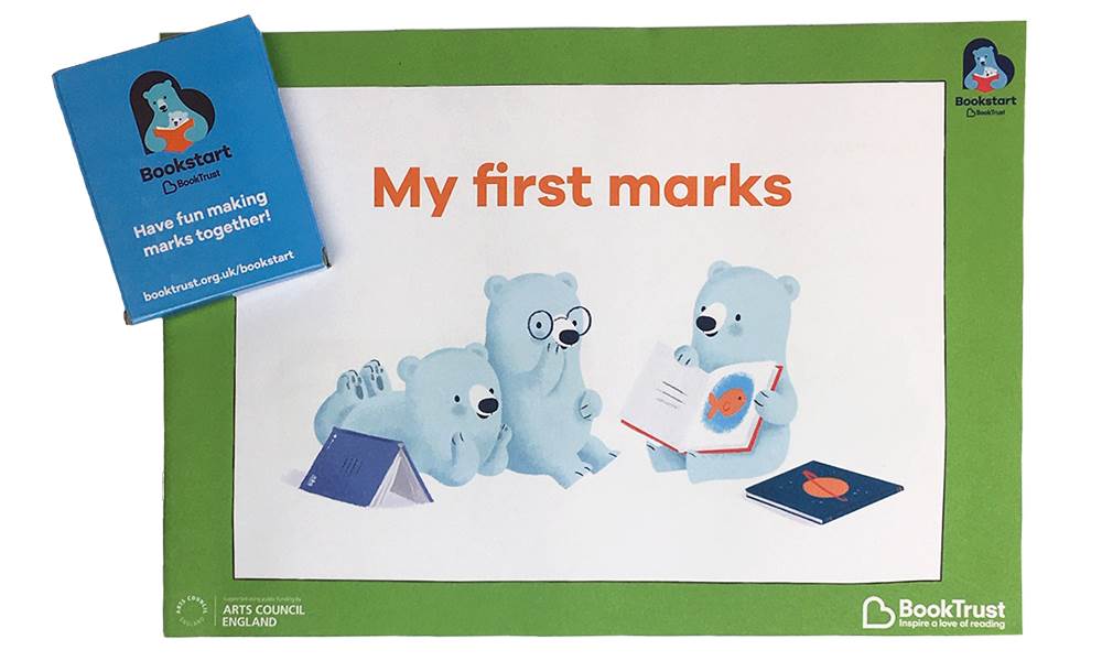 My First Marks and crayons