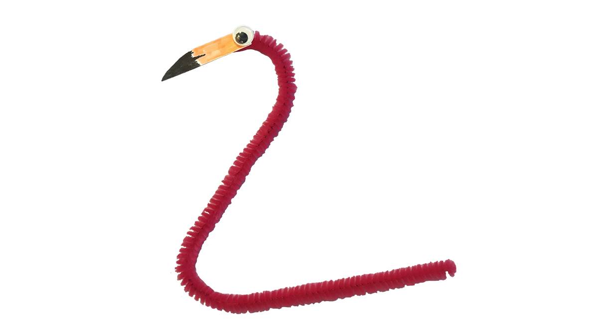 Flamingo craft beak and neck
