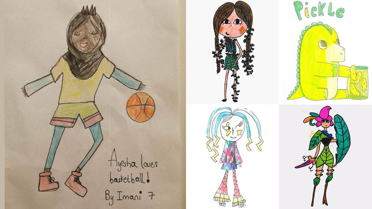 Some of the winning entries to Dapo's design a book character competition